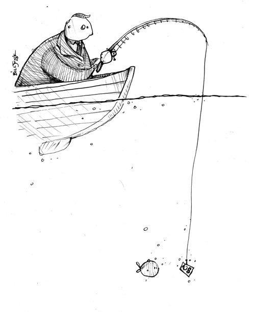 fishing cartoon images. How To Draw A Cartoon Fish